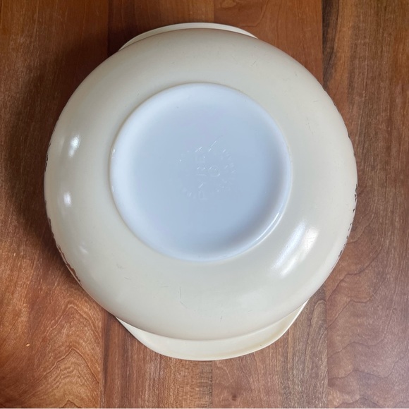 Vintage Pyrex 024 2QT Golden Branch Round Casserole Dish w Handles Retro MCM - Picture 4 of 9